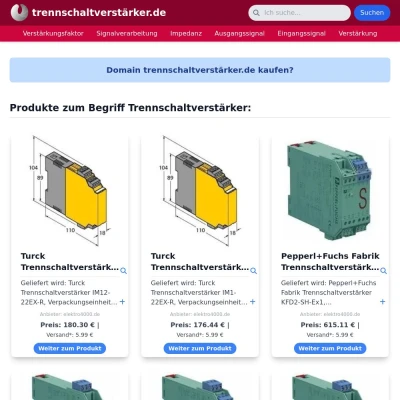 Screenshot trennschaltverstärker.de