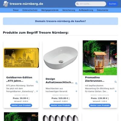 Screenshot tresore-nürnberg.de