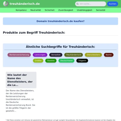 Screenshot treuhänderisch.de