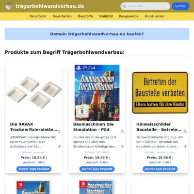 Screenshot trägerbohlwandverbau.de