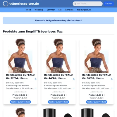 Screenshot trägerloses-top.de