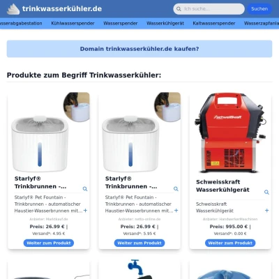 Screenshot trinkwasserkühler.de