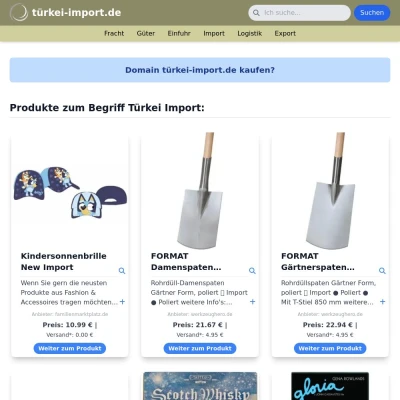 Screenshot türkei-import.de