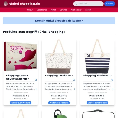 Screenshot türkei-shopping.de