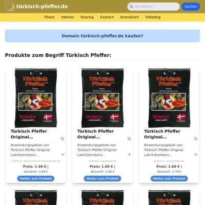 Screenshot türkisch-pfeffer.de