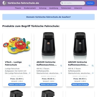 Screenshot türkische-fahrschule.de