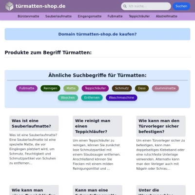 Screenshot türmatten-shop.de
