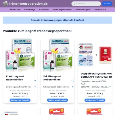 Screenshot tränenwegsoperation.de