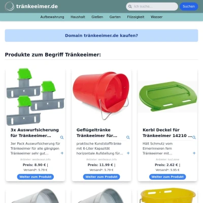 Screenshot tränkeeimer.de