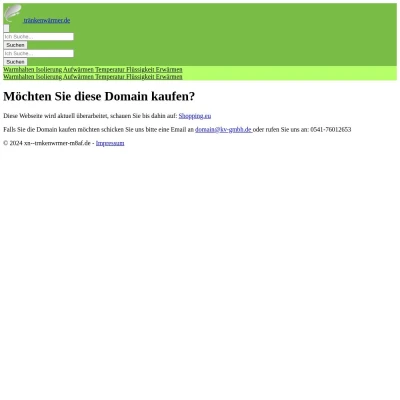 Screenshot tränkenwärmer.de