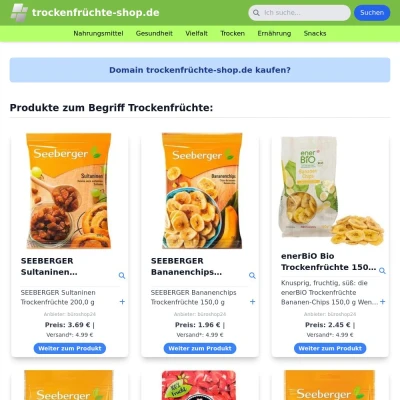 Screenshot trockenfrüchte-shop.de