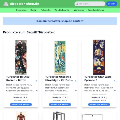 Screenshot türposter-shop.de