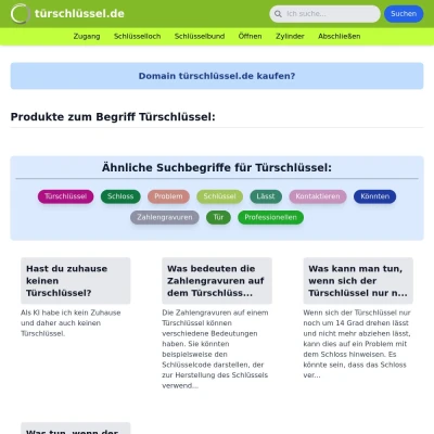 Screenshot türschlüssel.de