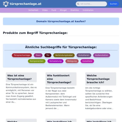 Screenshot türsprechanlage.at