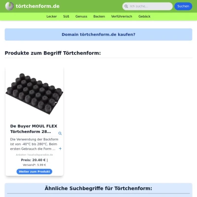 Screenshot törtchenform.de