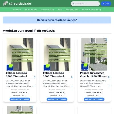 Screenshot türvordach.de