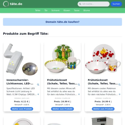 Screenshot täte.de