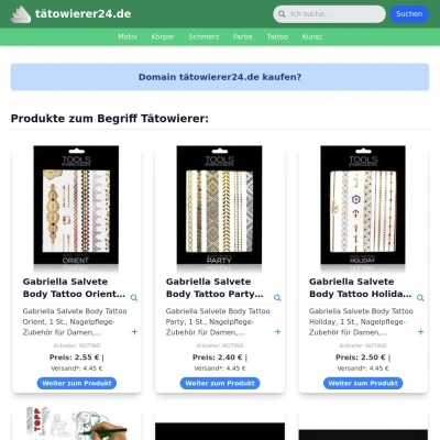 Screenshot tätowierer24.de
