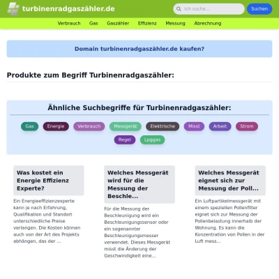 Screenshot turbinenradgaszähler.de