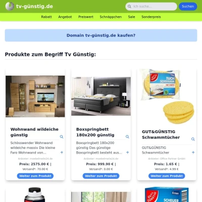 Screenshot tv-günstig.de