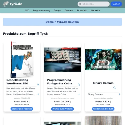 Screenshot tyrä.de