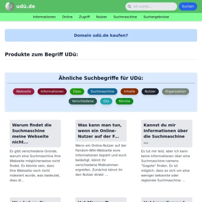 Screenshot udü.de