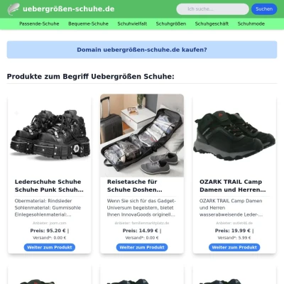 Screenshot uebergrößen-schuhe.de