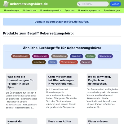 Screenshot uebersetzungsbüro.de