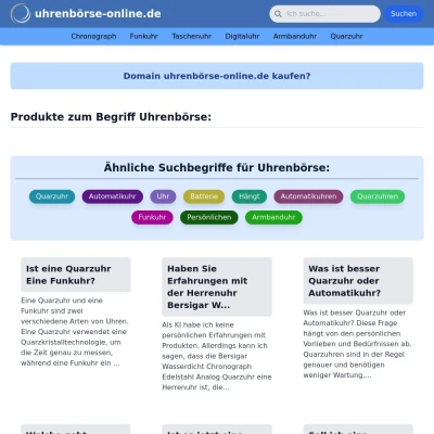 Screenshot uhrenbörse-online.de