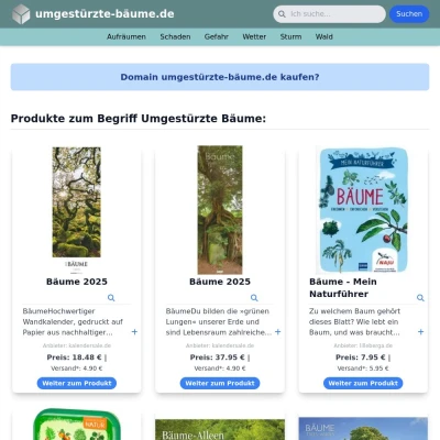 Screenshot umgestürzte-bäume.de