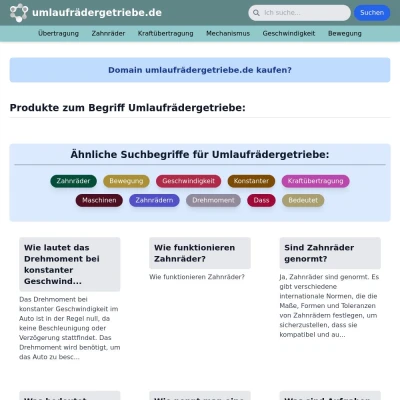 Screenshot umlaufrädergetriebe.de