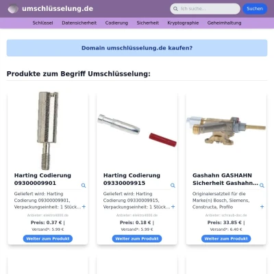 Screenshot umschlüsselung.de