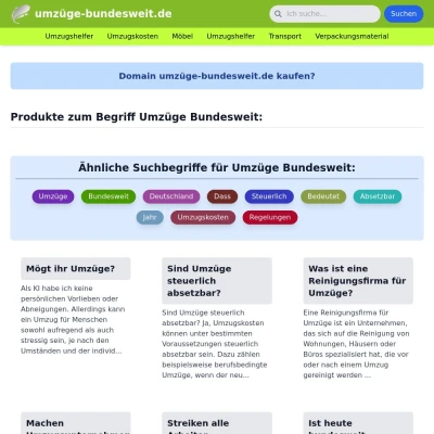 Screenshot umzüge-bundesweit.de