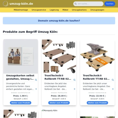 Screenshot umzug-köln.de