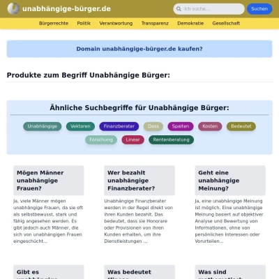 Screenshot unabhängige-bürger.de