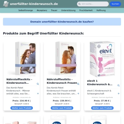 Screenshot unerfüllter-kinderwunsch.de