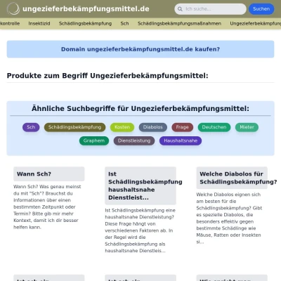 Screenshot ungezieferbekämpfungsmittel.de