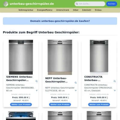 Screenshot unterbau-geschirrspüler.de