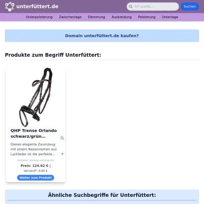 Screenshot unterfüttert.de