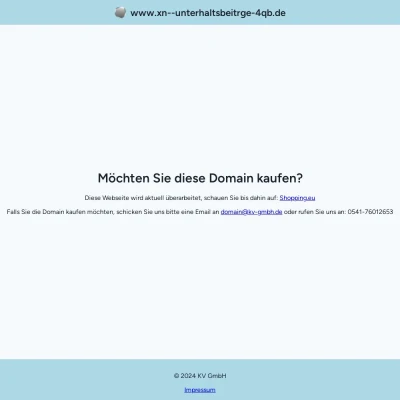 Screenshot unterhaltsbeiträge.de