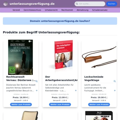 Screenshot unterlassungsverfügung.de