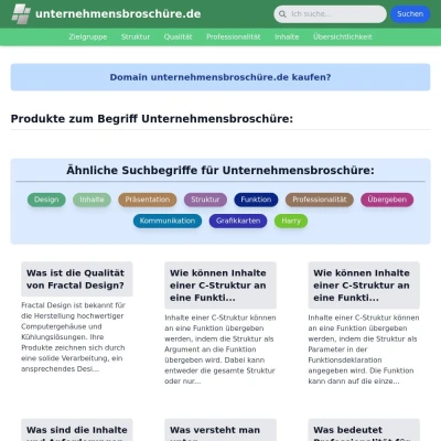 Screenshot unternehmensbroschüre.de