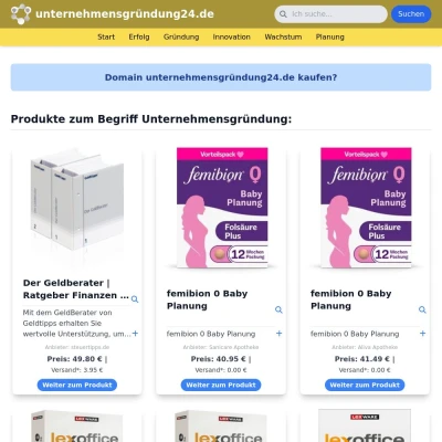 Screenshot unternehmensgründung24.de