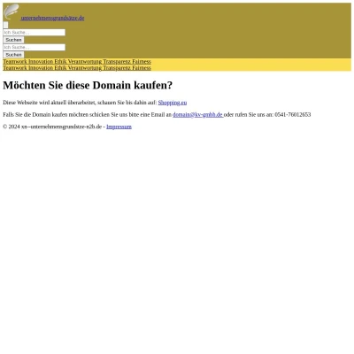 Screenshot unternehmensgrundsätze.de