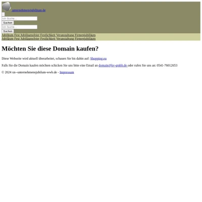 Screenshot unternehmensjubiläum.de