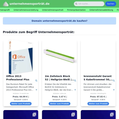 Screenshot unternehmensporträt.de