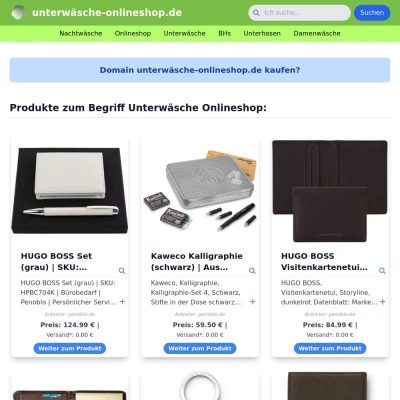 Screenshot unterwäsche-onlineshop.de