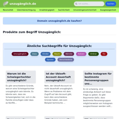 Screenshot unzugänglich.de