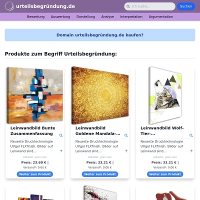 Screenshot urteilsbegründung.de