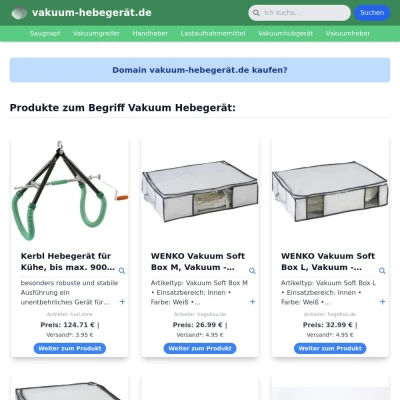 Screenshot vakuum-hebegerät.de